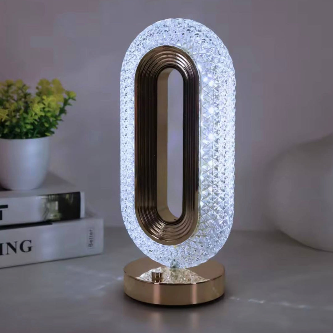Lampe en cristal tactile
